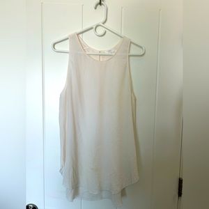 WILFRED 100% Silk White Tank - Size Large